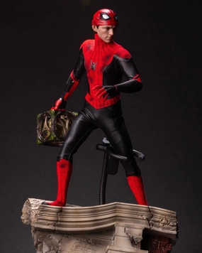 Hot toys MMS625 Spiderman No Way Home Spiderman Battling Version Movie Promo Edition Chrome Plated