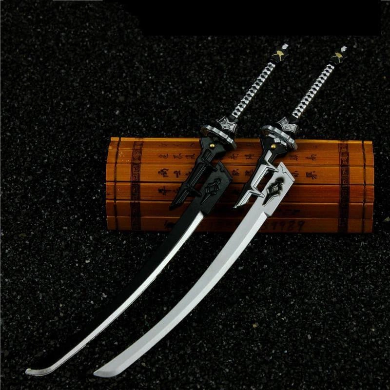 YoRHa No.2 Type B Double Katana Metal Sword Replica Gallery Worthy